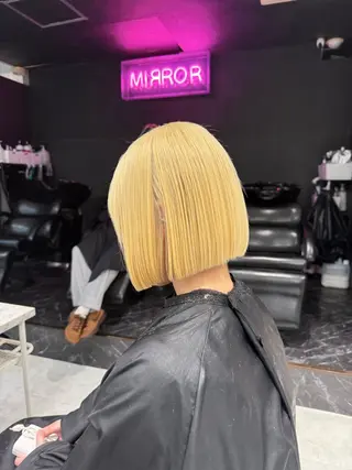 セミロング カラー ヘアアレンジ ハイトーン特化/ ムラ修正/拓真のヘアスタイル