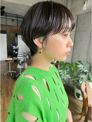 ショート 🪽艶感× hair ｜kazaneのヘアスタイル