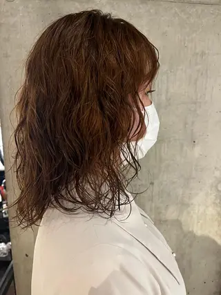 パーマ china/ボブ/ ブリーチカラーのヘアスタイル