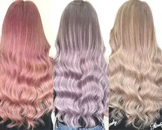 セミロング ENA💗NEXT /ハイトーンエクステのヘアスタイル