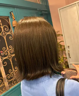 カラー 🌱なゆみ🌱透明感 /ナチュラル/高宮のヘアスタイル