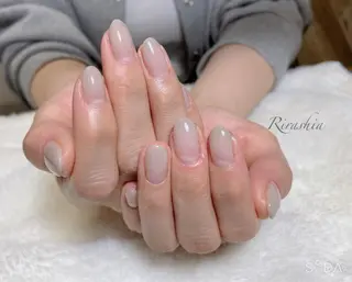 ネイル うる艶♡透明感ネイル Rirashiaのネイルデザイン