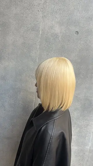 ミディアム ハイトーン/美髪/ 下北沢もえかのヘアスタイル