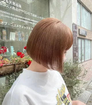 ショート ボブ顔周り 韓国遠藤小雪のヘアスタイル