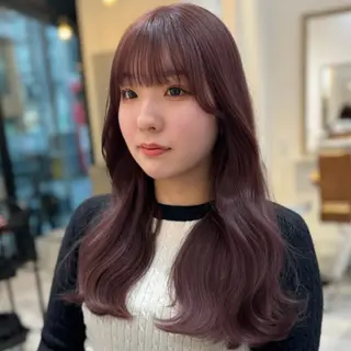 ロング カラー ruki/梅田【ラベ ンダー・グレージュ】のヘアスタイル