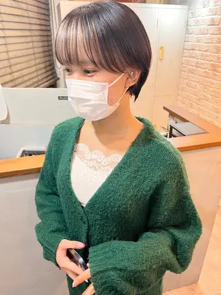 ショート カラー ハイトーンカラー✨ 永井大貴のヘアスタイル