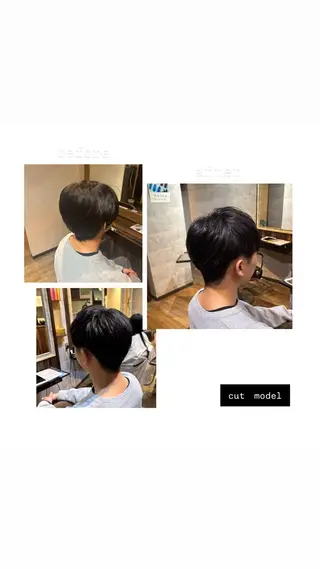 メンズ メンズカットモデル 無料Ai𑁍松本のヘアスタイル