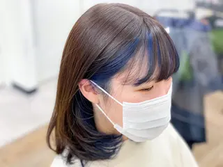 ミディアム カラー louwe 武藤幸世のヘアスタイル