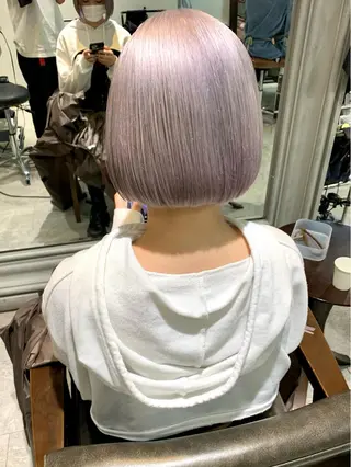 ショート カラー ヘアアレンジ ハイトーン/美髪矯正 🍃大江拓実のヘアスタイル