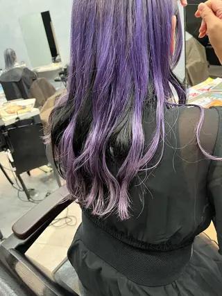 ロング カラー tomoka 推しカラーのヘアスタイル