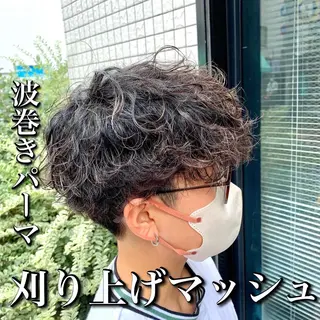 ショート パーマ メンズ メンズサロン アソビ所属・【扱いやすいパーマ】 眞鍋拓己のヘアスタイル
