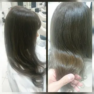 ロング カラー 染野 匠のヘアスタイル