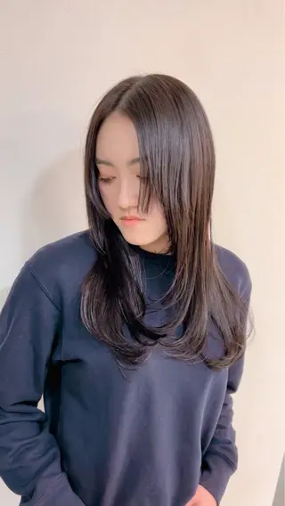 ロング 韓国🇰🇷ボブ✂︎ レイヤー✂︎三吉明人のヘアスタイル