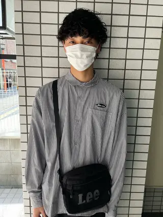 ミディアム パーマ メンズ ruki yabeのヘアスタイル
