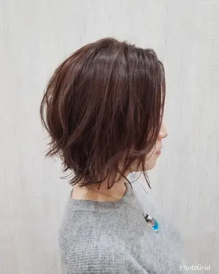 ショート カラー 顔周りレイヤーカット 髪質改善代表西村功平のヘアスタイル