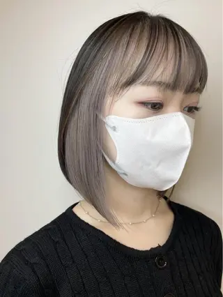 セミロング カラー matiz マティス 表参道所属・💜アンブレラカラー 髪質改善 丸尾】のヘアスタイル