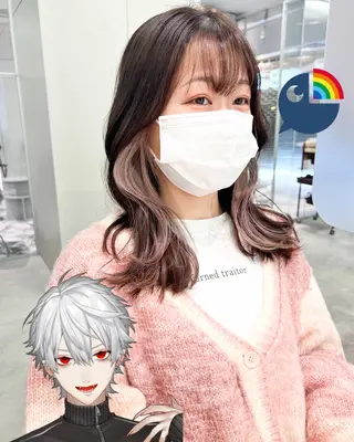 ミディアム カラー メ イのヘアスタイル