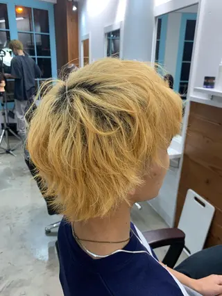 ショート メンズ グランジヘア 無造作ヘアHYUGAのヘアスタイル