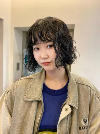 ショート パーマ ヒカル/ミディアム パーマ/ロングパーマのヘアスタイル