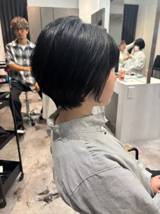 ショート カラー パーマ ヘアアレンジ マエダ アズミ🌱のヘアスタイル