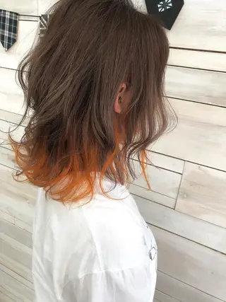 ミディアム カラー メンズカットグラデー ションカラー/ケイゴのヘアスタイル