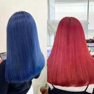 ミディアム 🦄コグレケンタピ ンクカラー🎨パーマのヘアスタイル