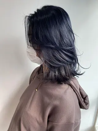 ミディアム CHIBA/マンツー マン/艶髪と透け感のヘアスタイル