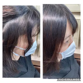 ミディアム SALOWIN神宮前五丁目店所属・🇰🇷韓国風艶髪✨ 髪質改善 倉岡しおんのヘアスタイル