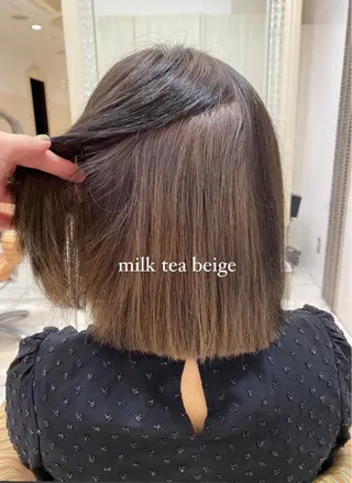 ミディアム カラー ヘアアレンジ 🥀暖色韓国ヘア💕 保科侑花のヘアスタイル
