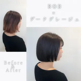 ショート カラー 顔周りレイヤー/ボブ 銀座✨中野まさひろのヘアスタイル