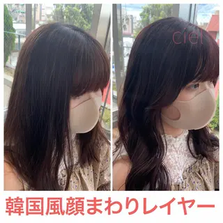 ロング カラー 藤間 帆乃夏（とうまほのかのヘアスタイル