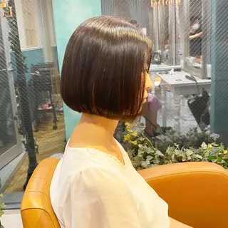 ショート ボブ/縮毛矯正/ 高嶋 優のヘアスタイル