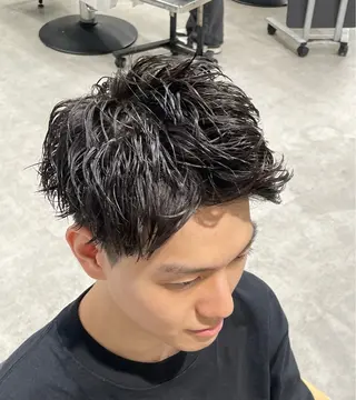 ショート パーマ 【圧倒的センス】 まる/メンズカラーのヘアスタイル