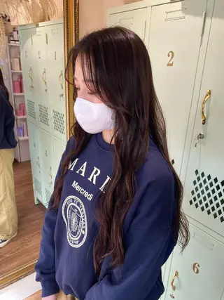 ロング 透明感カラー/韓国 ヘア🩶yuri🩵のヘアスタイル