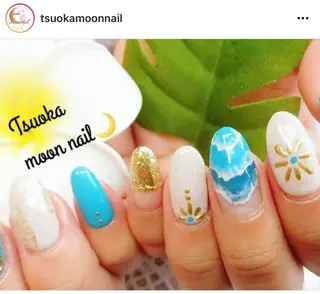 ネイル 🌙都岡 ムーンネイルのネイルデザイン
