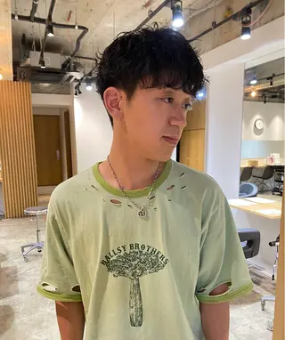 パーマ メンズ 🤎カット/ブリーチ /縮毛矯正/大宮🤎のヘアスタイル