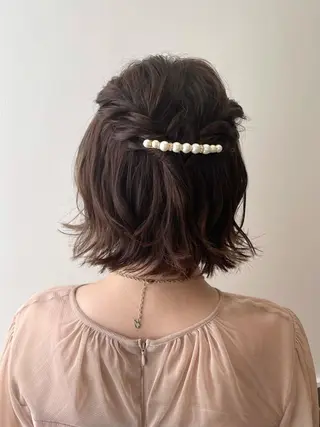 ミディアム ボブ🍊暖色カラー 浅草【Bob美容師】のヘアスタイル