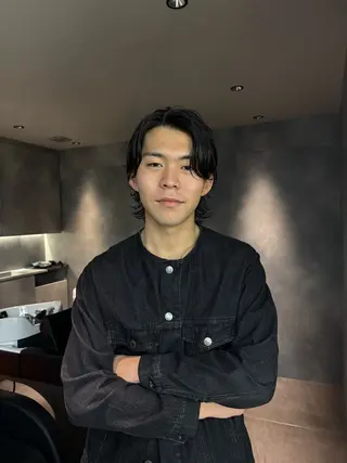 ミディアム パーマ メンズ fifth 庄子愛彩のヘアスタイル