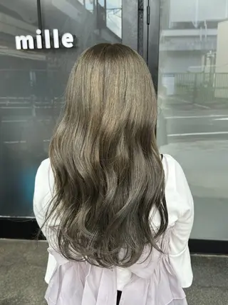 ロング カラー 透明感カラー/パーマ 🌀アオノアユミのヘアスタイル