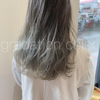 セミロング 透明感カラー 金村真子のヘアスタイル