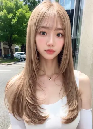 ロング カラー ヘアアレンジ レイヤーカット/艶髪 🎀笠原 優花🎀のヘアスタイル