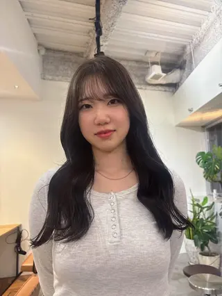 ロング 暖色カラー モデル募集中MICOのヘアスタイル