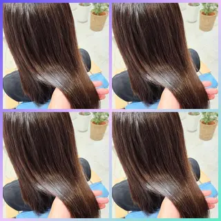 ロング カラー 顔周りレイヤーカット 髪質改善代表西村功平のヘアスタイル