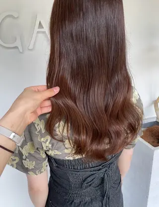 セミロング カラー yuzua/暖色 透明感カラーのヘアスタイル