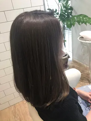 ミディアム カラー 🥛洒落髪小顔cut なら龍崎🥛のヘアスタイル