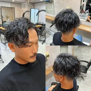 パーマ メンズ R/🤎 パーマ&ブリーチ🔥のヘアスタイル