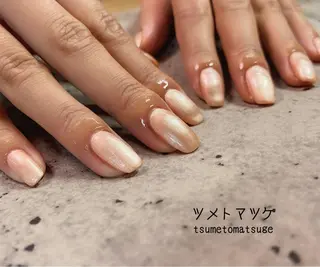 セミロング ネイル ツメトマツゲ .のネイルデザイン