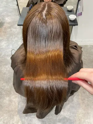 ミディアム 柳田 光のヘアスタイル