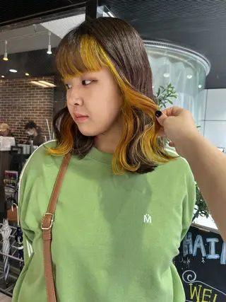 セミロング カラー designcolo r/似合わせNOKAのヘアスタイル