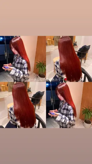 ロング 🕊️小顔カット 暖色系🍒/偉楓のヘアスタイル